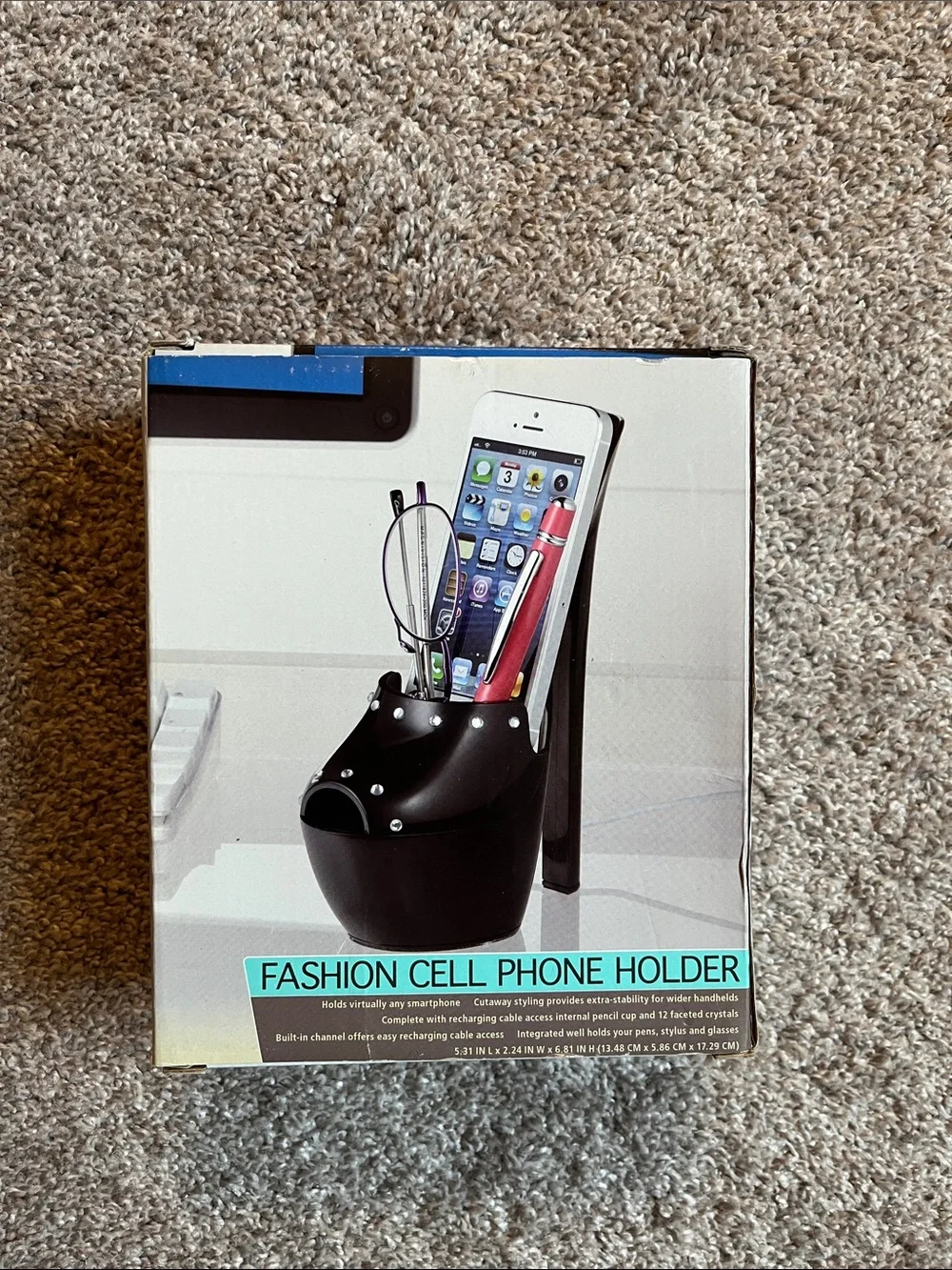 Cell Phone Holder Black Stiletto